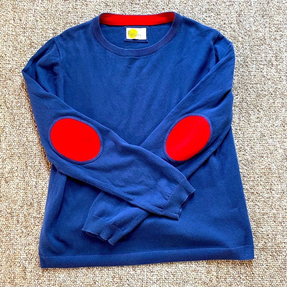 Beautiful Boden crew neck sweater with elbow pads